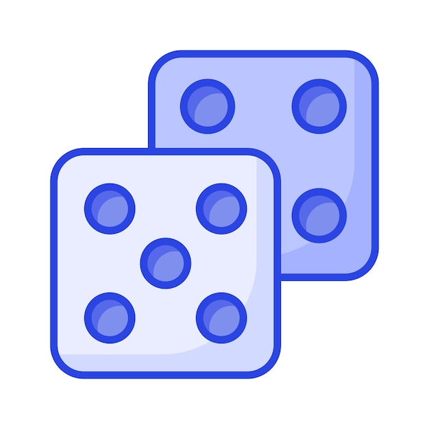 Icono de accesorios de juegos de casino diseño vectorial de dados juego de dados ludo de estilo moderno