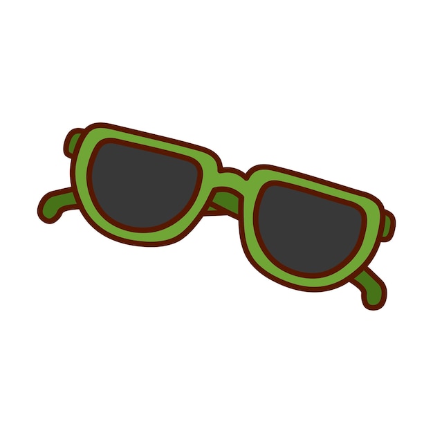 El icono de los accesorios ópticos de las gafas de sol de verano