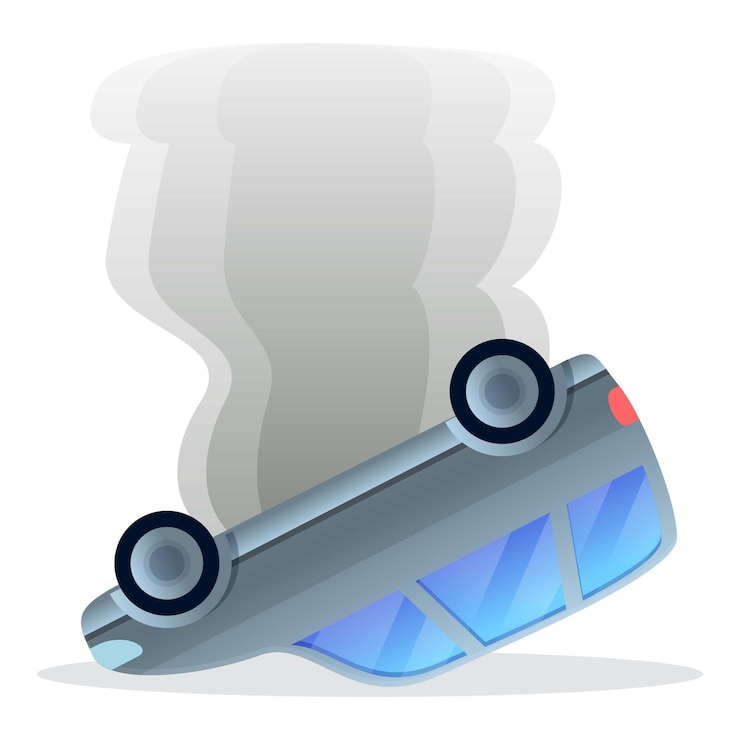 Vector icono de accidente automovilístico icono del vector de accidente automotriz para el diseño web aislado en fondo blanco