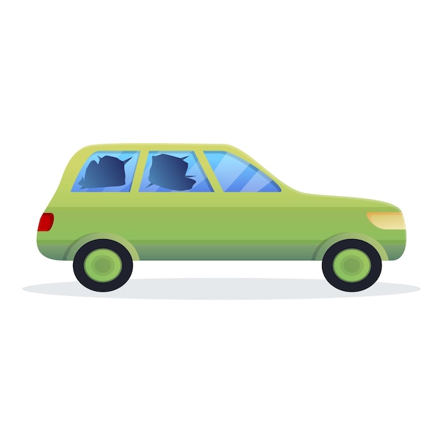 Icono de accidente de coche de la calle Icono vectorial de accidente de automóvil de la calle para el diseño web aislado en fondo blanco