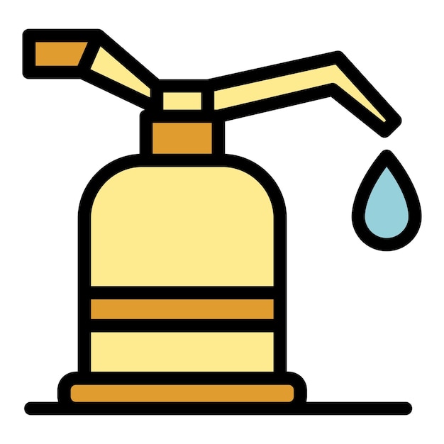 Icono de aceite de canola Contorno del icono vectorial de aceite de Canola Color plano aislado