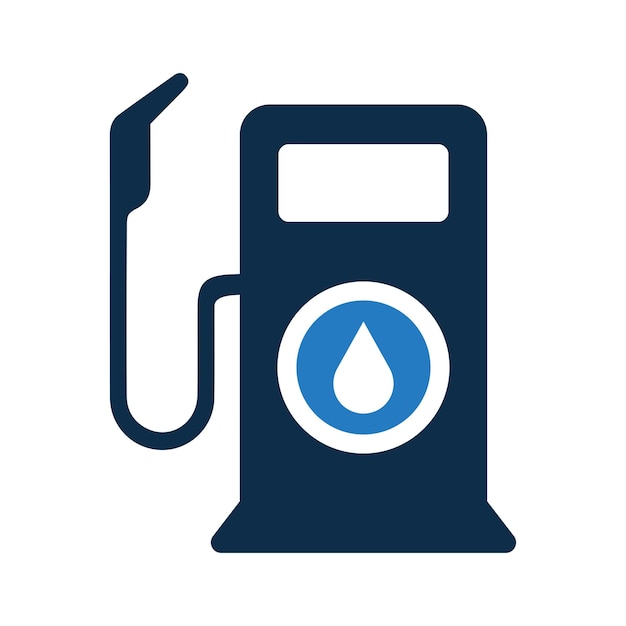 Icono de aceite de gas de combustible Vector de color sencillo