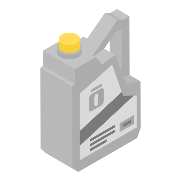 Icono de aceite de motor número uno Isométrico del icono de vector de aceite de motor número uno para diseño web aislado sobre fondo blanco