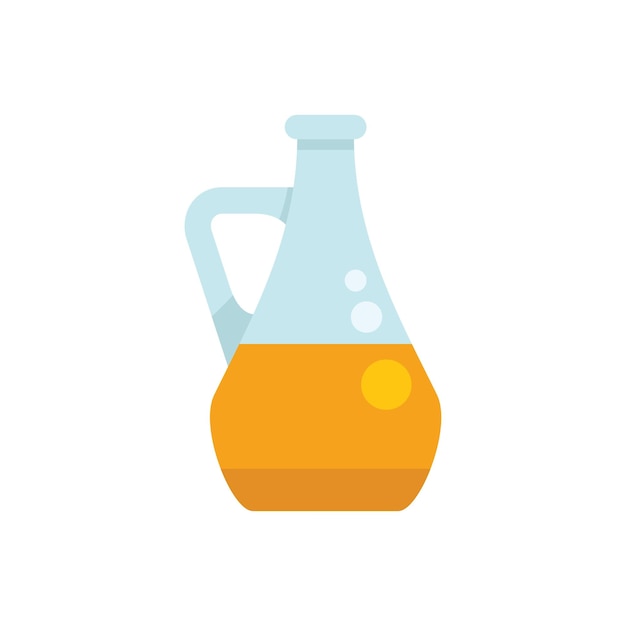 Icono de aceite OGM vector plano ADN alimento medicina gen aislado