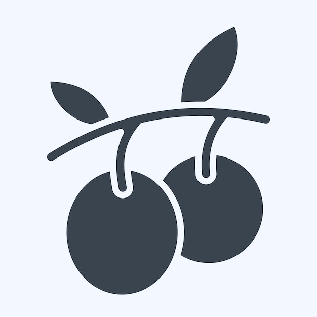 Icono aceite de oliva relacionado con frutas y verduras símbolo estilo glifo ilustración de diseño simple