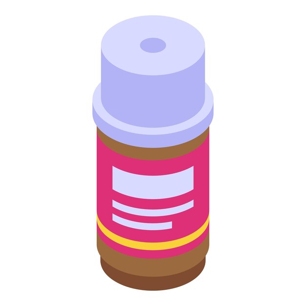 Icono de aceites esenciales cosméticos Isométrico de icono de vector de aceites esenciales cosméticos para diseño web aislado sobre fondo blanco