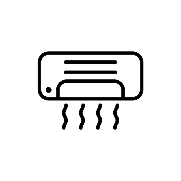 Icono de acondicionador de aire Ilustración de CA como un símbolo de moda de signo vectorial simple en estilo de arte de línea para