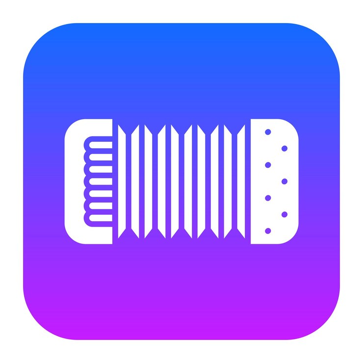 Vector icono del acordeón