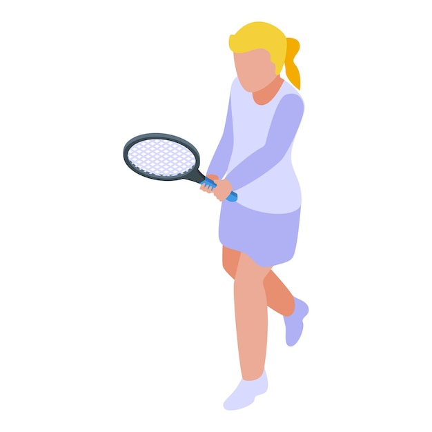Icono de actividad deportiva de tenis Isométrico del icono de vector de actividad deportiva de tenis para diseño web aislado sobre fondo blanco