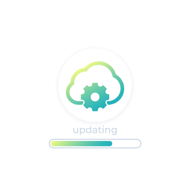 Icono de actualización con barra de progreso para aplicaciones y diseño de vectores web