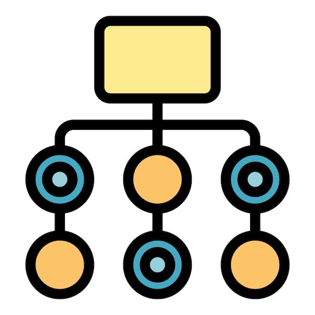 Icono de actualización de datos Contorno de icono vectorial de actualización de datos Color plano aislado