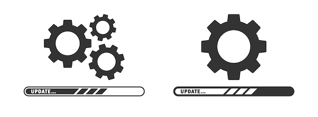 Icono de actualización de software Ilustración vectorial