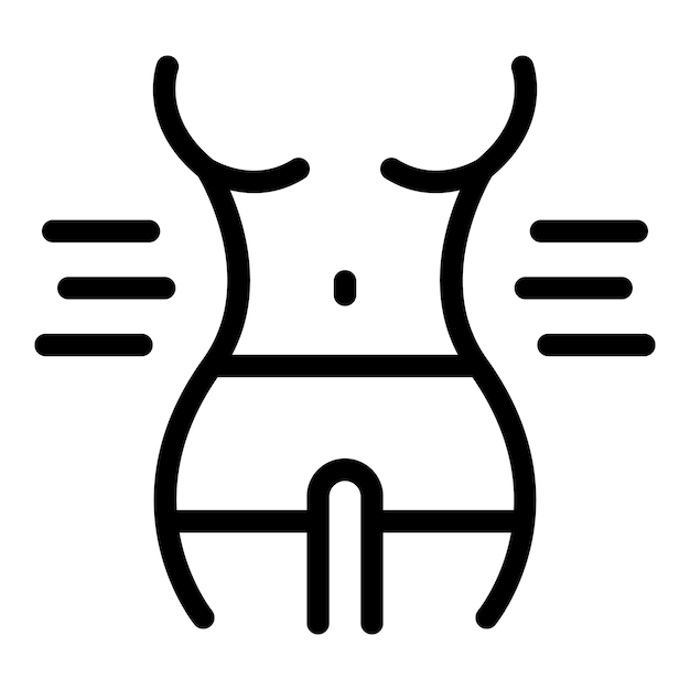 Icono del adelgazamiento y la pérdida de peso