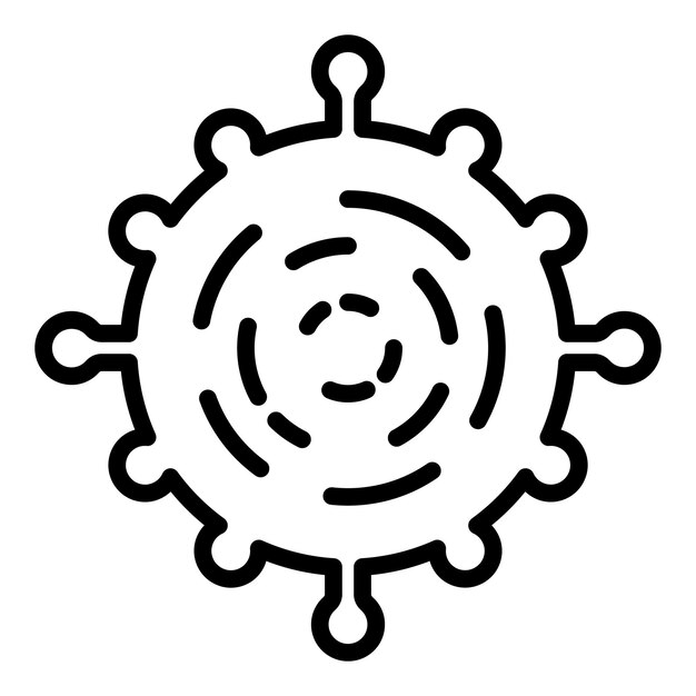 Icono de adenovirus Icono de vector de adenovirus de contorno para diseño web aislado sobre fondo blanco