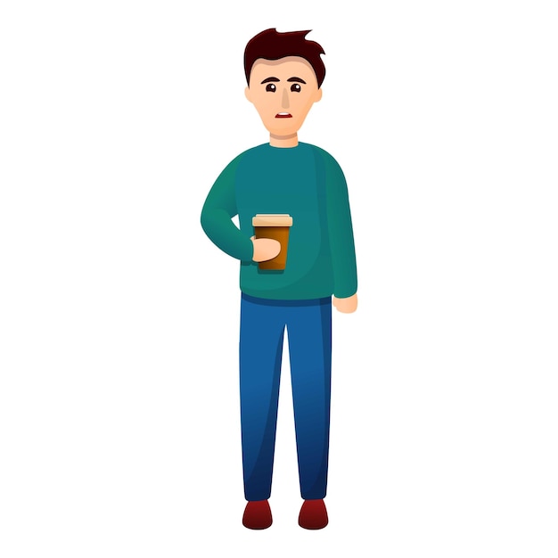 Icono de adicción al café Icono del vector de adiccion al café para el diseño web aislado en fondo blanco