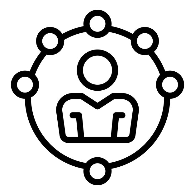 Icono de administrador de eventos Icono de vector de administrador de eventos de esquema para diseño web aislado sobre fondo blanco