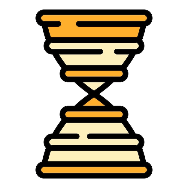Icono de adn Contorno de adn vector icono color plano aislado