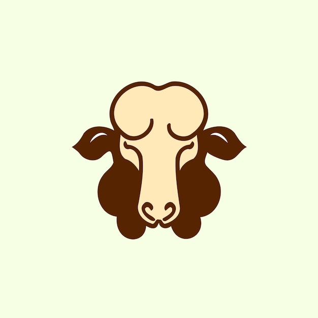 El icono de la adorable cabeza de oveja aislado