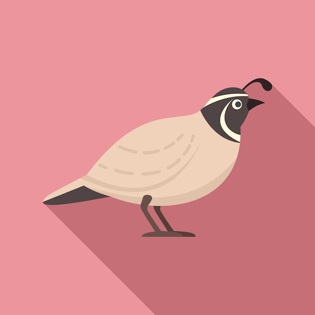 Icono adorable de codorniz Ilustración plana de icono de vector adorable de codorniz para diseño web