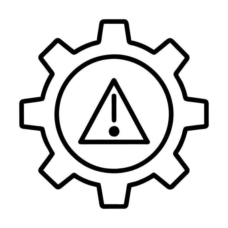 Icono de advertencia dentro del equipo