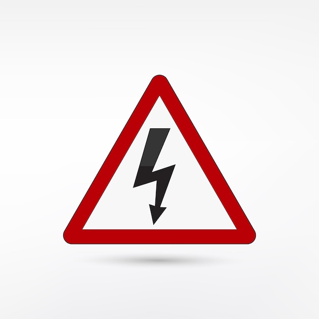 Icono de advertencia de señal de alto voltaje