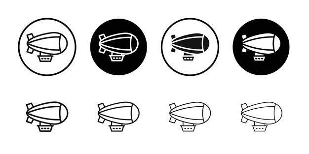 El icono de la aeronave con un contorno delgado simple
