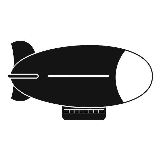 Icono de aeronave retro Ilustración sencilla del icono vectorial de aeronave retró para la web