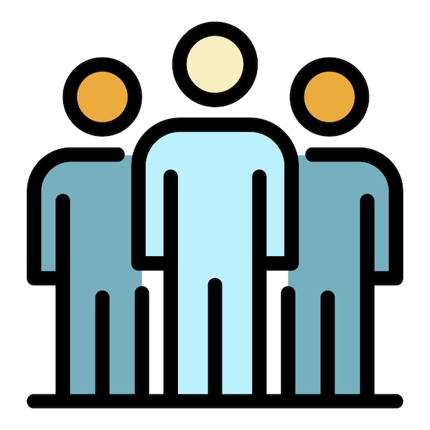 Icono de afecto de amistad Contorno de amistad Vector de afecto Icono de color plano aislado