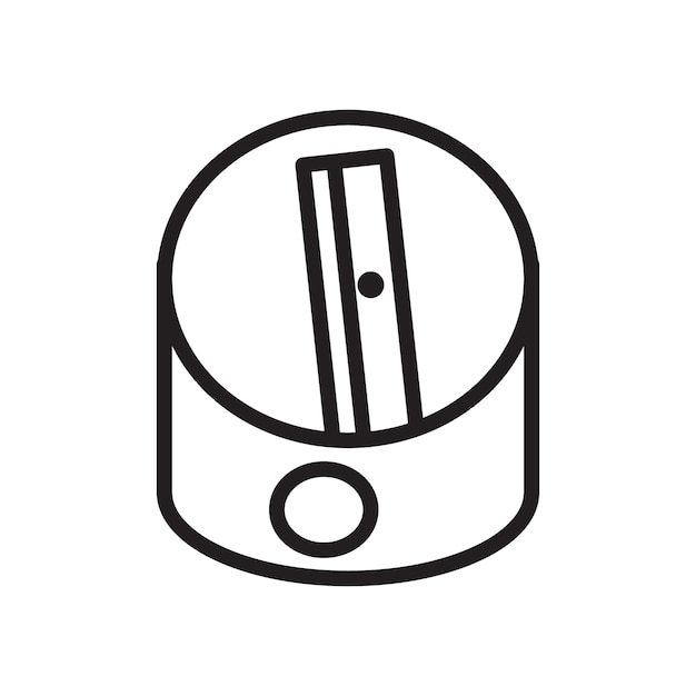 Icono del afilador de lápiz Vector de arte de línea negra