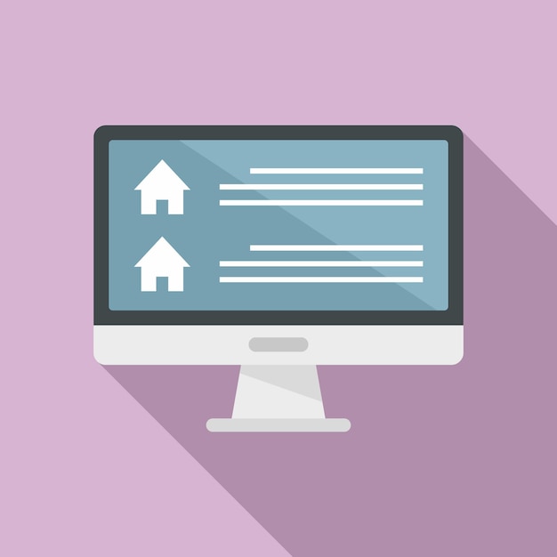 Icono de agente inmobiliario en línea Ilustración plana del icono de vector de agente inmobiliario en línea para diseño web