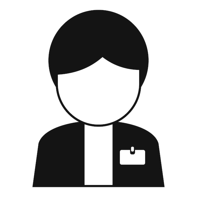 Icono de agente de mujer secreta vector simple Soporte de servicio Contacto web