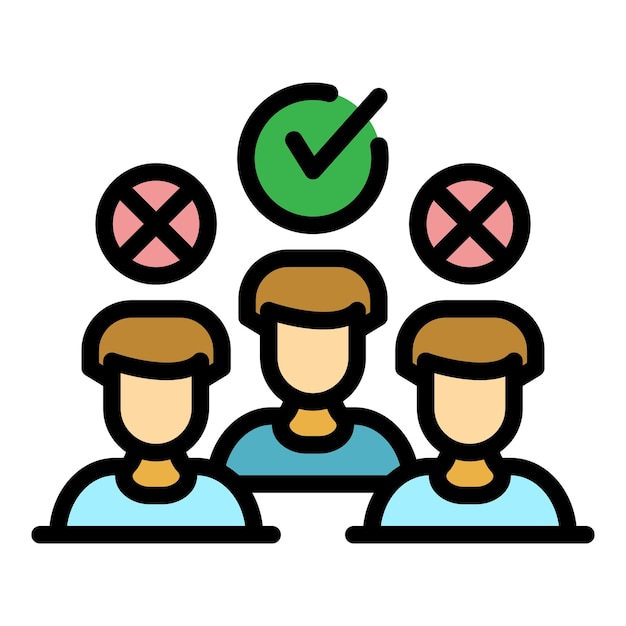 Icono de agitación de grupo Contorno de grupo Icono vectorial de agitación color plano aislado