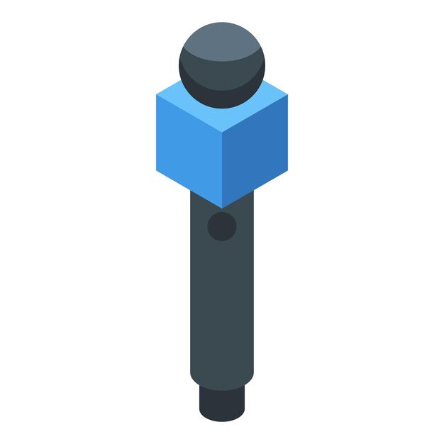 Icono de agitación de micrófono Isométrico del icono de vector de agitación de micrófono para diseño web aislado sobre fondo blanco