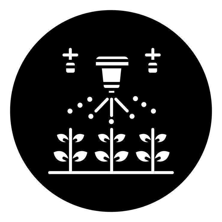 Vector el icono de la agricultura inteligente