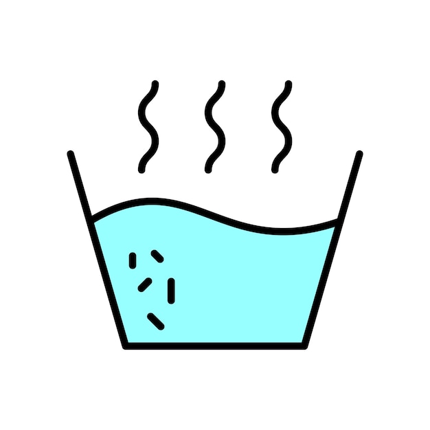 El icono de agua caliente