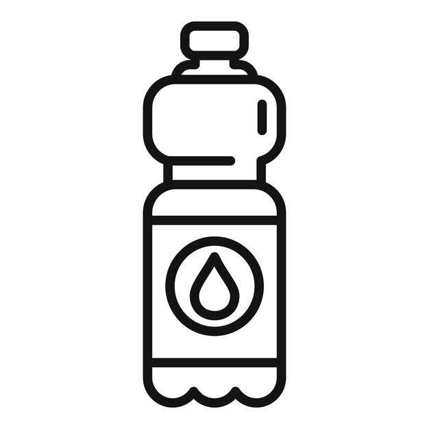 Icono de agua de comida de aerolínea vector de contorno Comida de avión Avión de aire