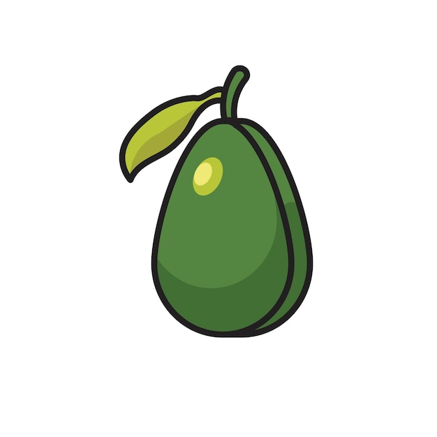 Icono de aguacate fresco de jardín frutas de aguacate plantilla de símbolo de estilo de vida saludable