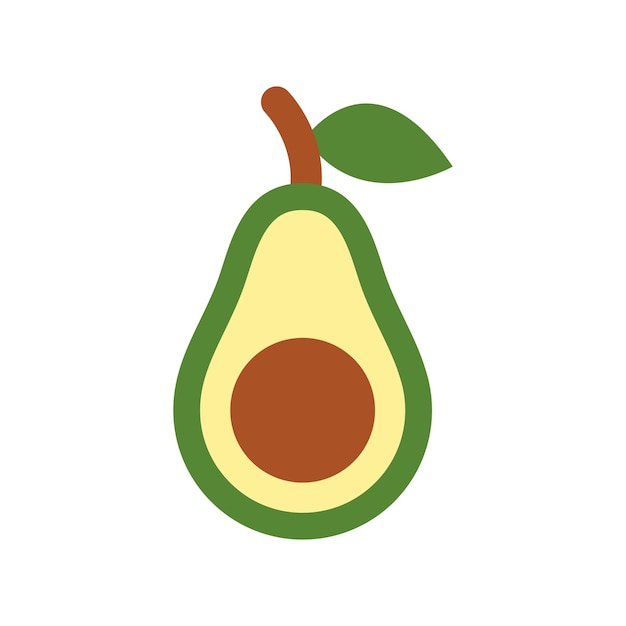 El icono del aguacate muestra frutas frescas y saludables llenas de nutrientes perfectas para temas de dieta vegana y bienestar