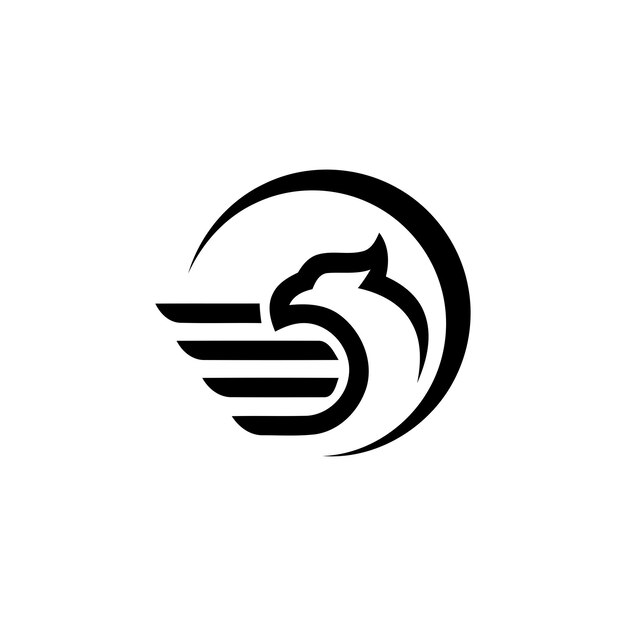 icono del águila diseño circular ilustración icono del halcón diseño de la plantilla de diseño del logotipo del águila icono de halcón