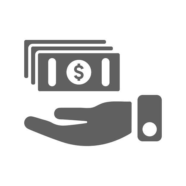 Icono de ahorro de dinero Gráficos vectoriales grises