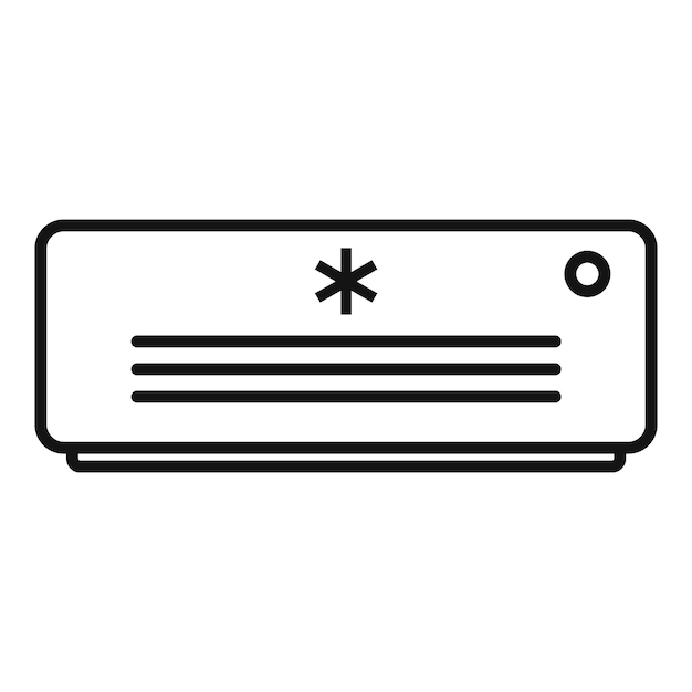 Icono de aire acondicionado de servicio de habitaciones Icono de vector de aire acondicionado de servicio de habitaciones de contorno para diseño web aislado sobre fondo blanco