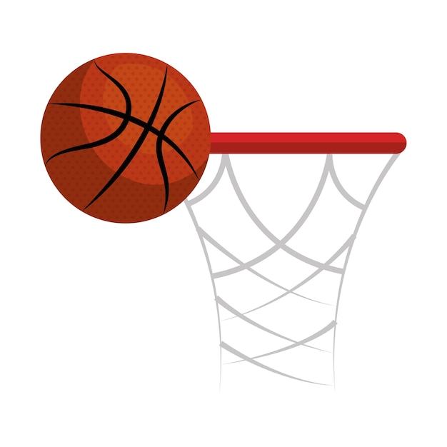 Vector icono aislado de baloncesto deporte bola