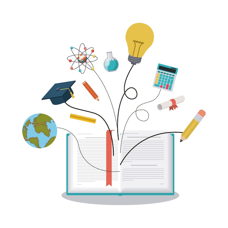 icono aislado del concepto de suministros de educación