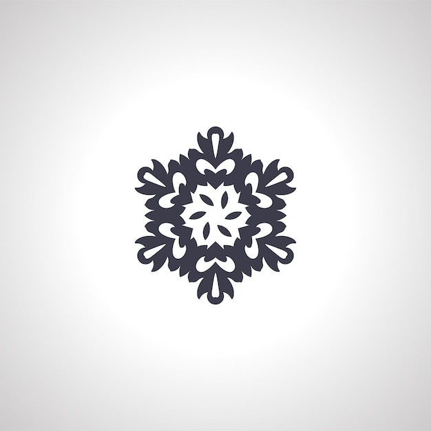 icono aislado de copo de nieve sobre fondo blanco