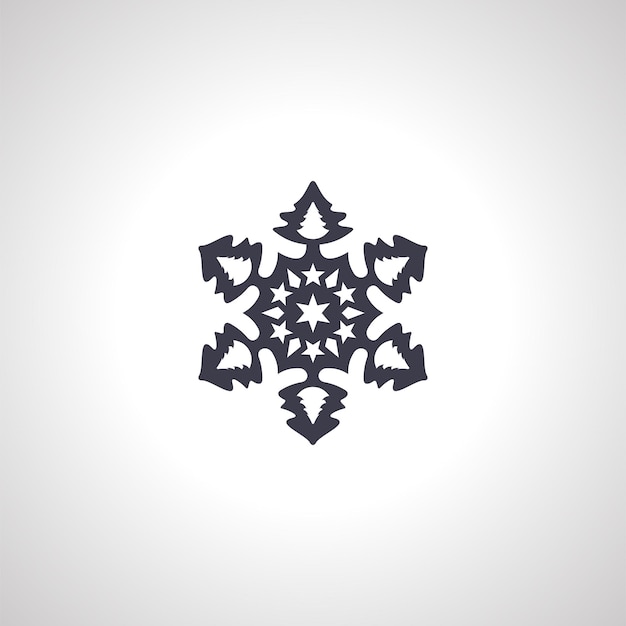 icono aislado de copo de nieve sobre fondo blanco