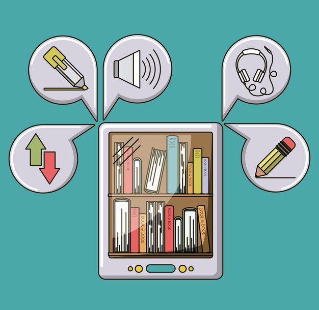 icono aislado de e-learning equipment