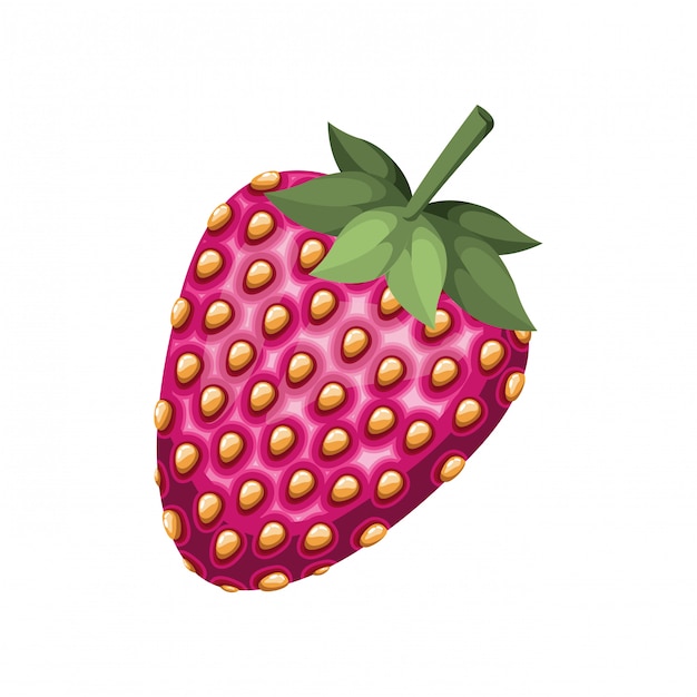 Icono aislado de fruta de fresa