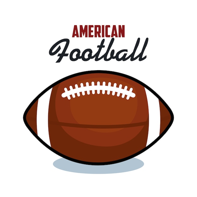 icono aislado de fútbol americano pelota deportiva