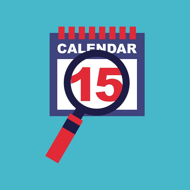 Icono aislado plano de recordatorio de calendario