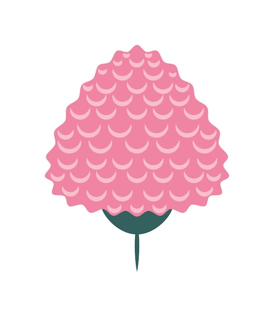 icono aislado de planta con textura de flor rosa